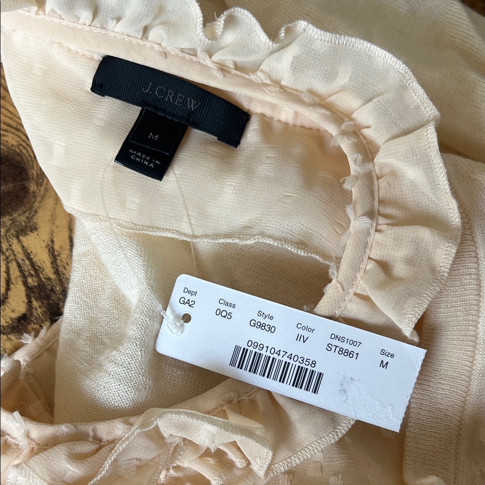 J. Crew Ivory Ruffle Top - Picture 5 of 5